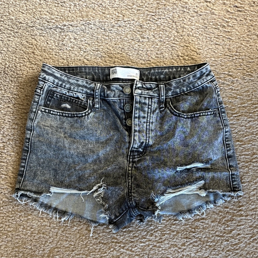 RSQ Gray Distressed Denim Shorts